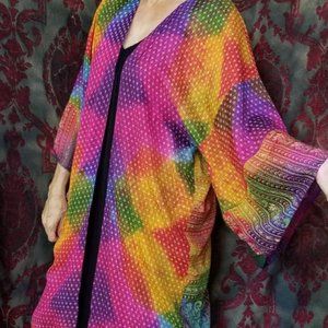 Boho Kimono Tie Dye Spellbound kaftan Handmade L
